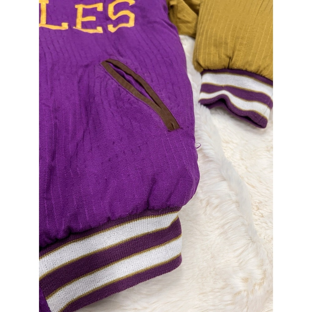VINTAGE Los Angeles Lakers  Womens Medium Eurosilk Varsity Style - Picture 5 of 9